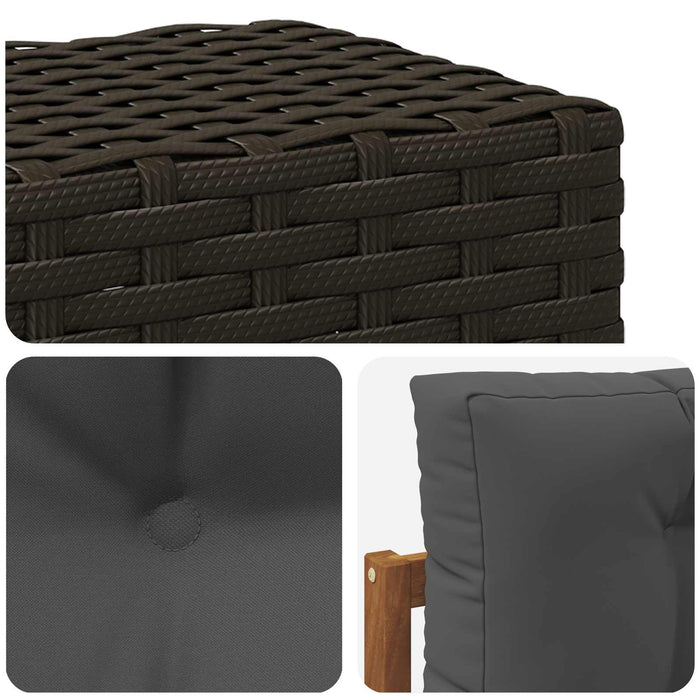 Canapea Medie pentru Exterior Lemn Solid de Acacia natural - WALTI WALTI