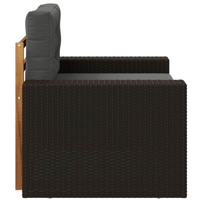 Canapea Medie pentru Exterior Lemn Solid de Acacia natural - WALTI WALTI