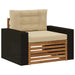 Canapea Medie pentru Exterior Lemn Solid de Acacia natural - WALTI WALTI