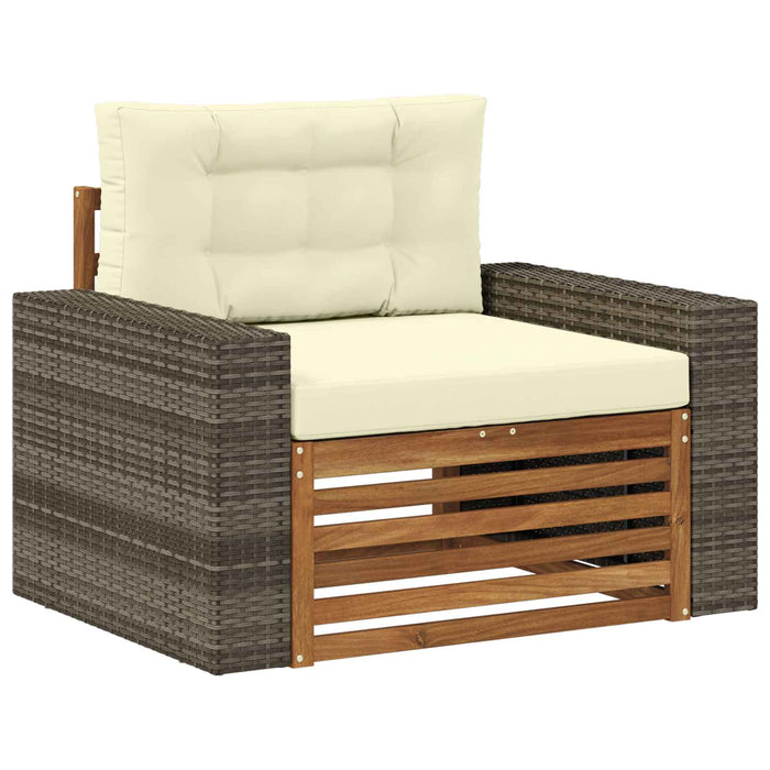 Canapea Medie pentru Exterior Lemn Solid de Acacia natural - WALTI WALTI