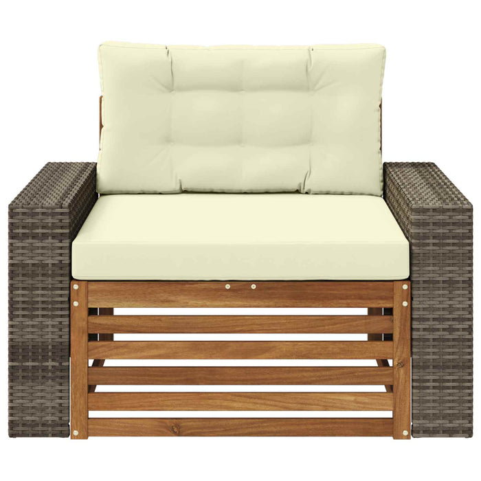 Canapea Medie pentru Exterior Lemn Solid de Acacia natural - WALTI WALTI