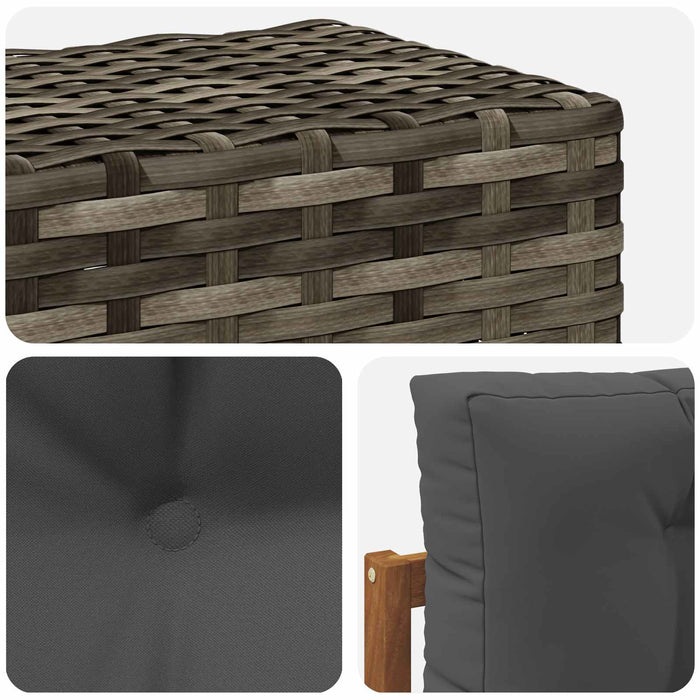 Canapea Medie pentru Exterior Lemn Solid de Acacia natural - WALTI WALTI