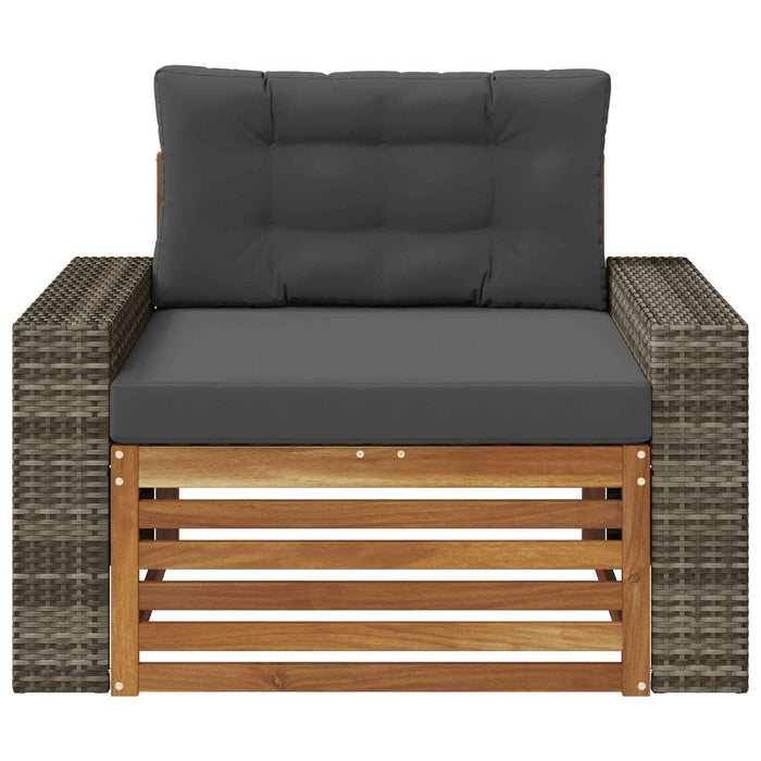 Canapea Medie pentru Exterior Lemn Solid de Acacia natural - WALTI WALTI