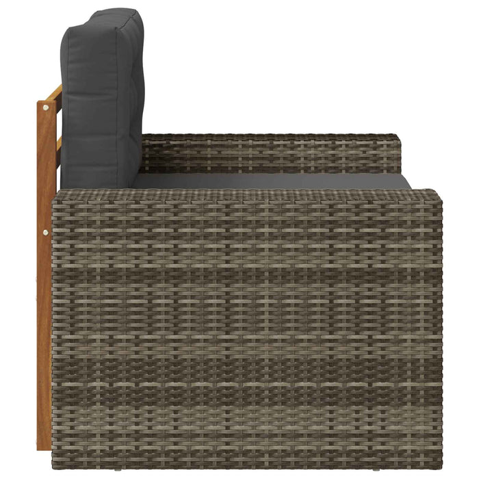 Canapea Medie pentru Exterior Lemn Solid de Acacia natural - WALTI WALTI