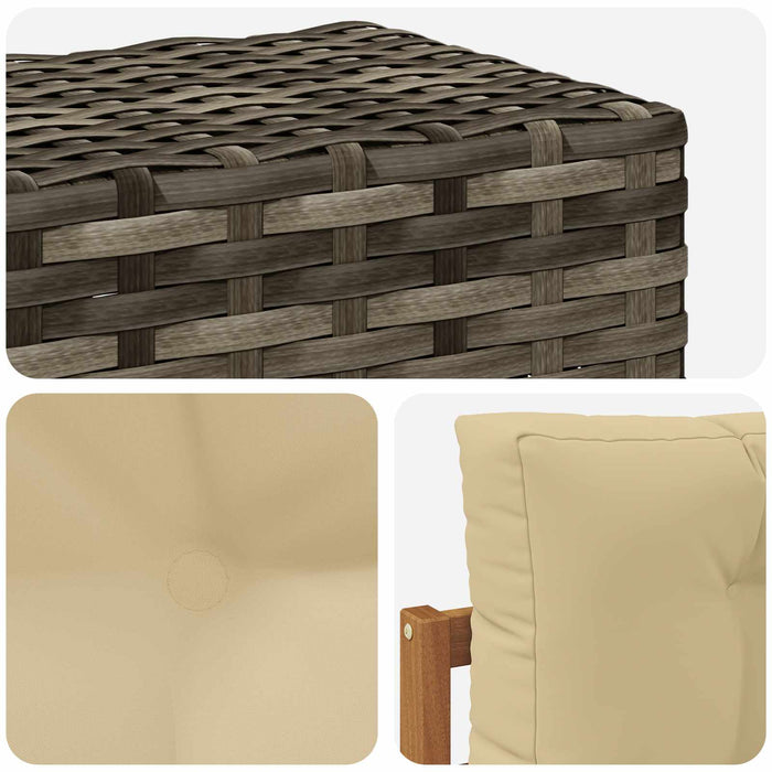 Canapea Medie pentru Exterior Lemn Solid de Acacia natural - WALTI WALTI
