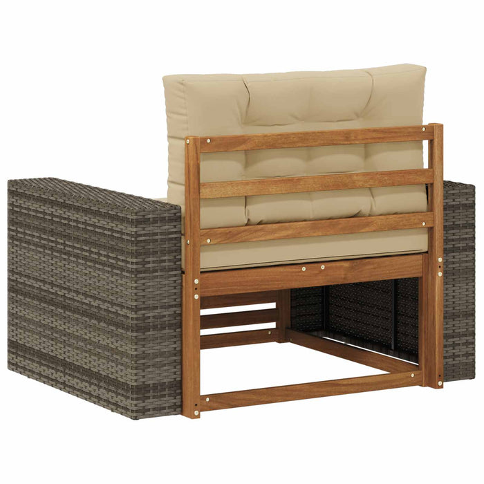 Canapea Medie pentru Exterior Lemn Solid de Acacia natural - WALTI WALTI