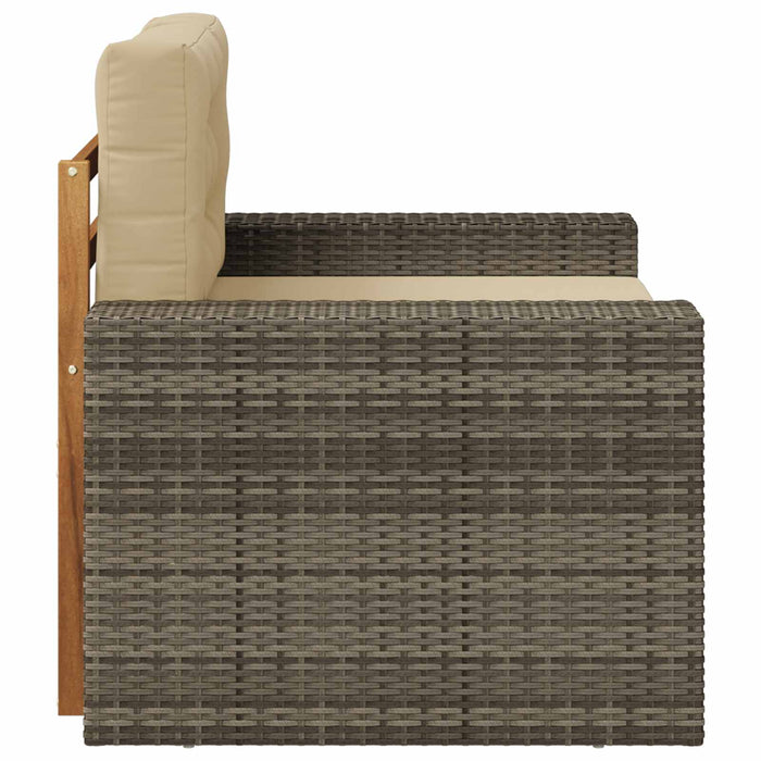 Canapea Medie pentru Exterior Lemn Solid de Acacia natural - WALTI WALTI