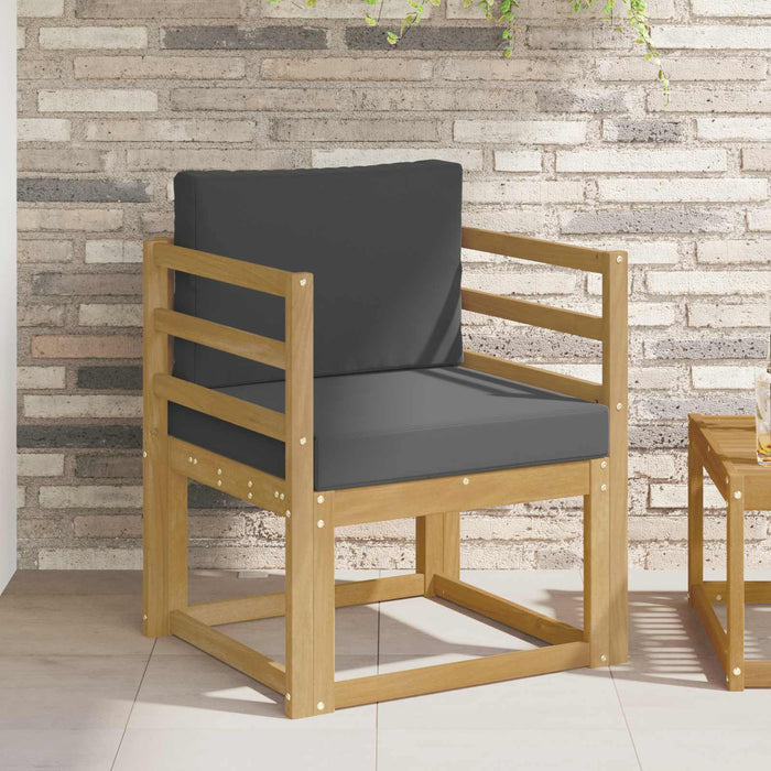 2 Bucată Set de canapele de exterior Poliester Alb și Antracit - WALTI WALTI