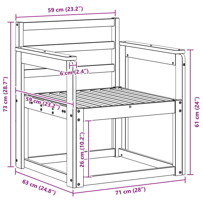 Set de canapele de exterior Lemn Solid de Acacia Alb - WALTI WALTI