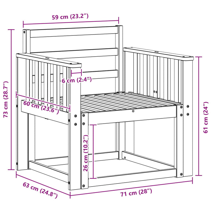 Set de canapele de exterior Lemn Solid de Acacia Alb - WALTI WALTI