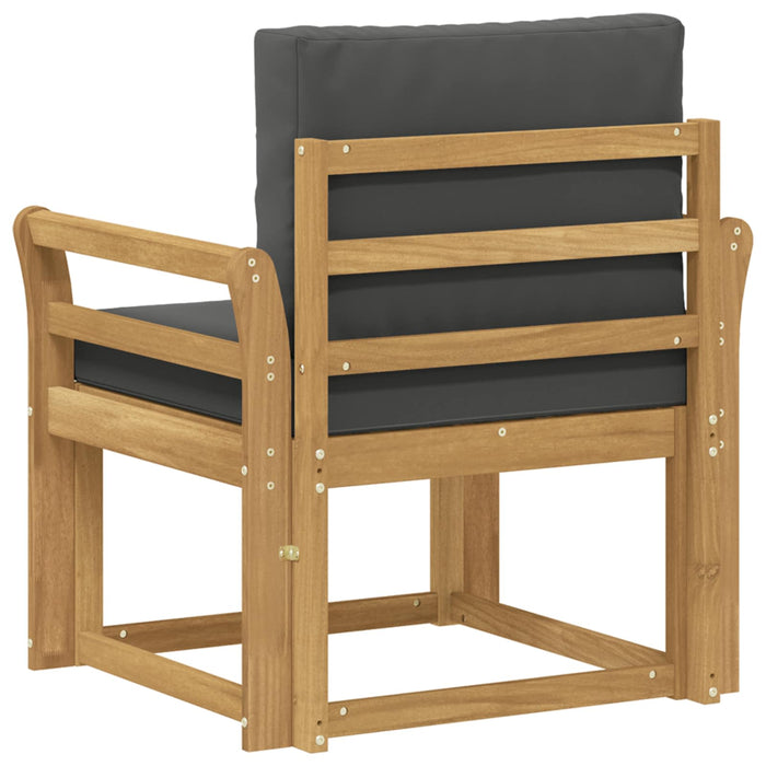 2 Bucată Set de canapele de exterior Poliester Alb și Antracit - WALTI WALTI