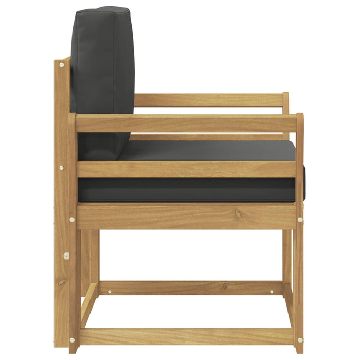 2 Bucată Set de canapele de exterior Poliester Alb și Antracit - WALTI WALTI