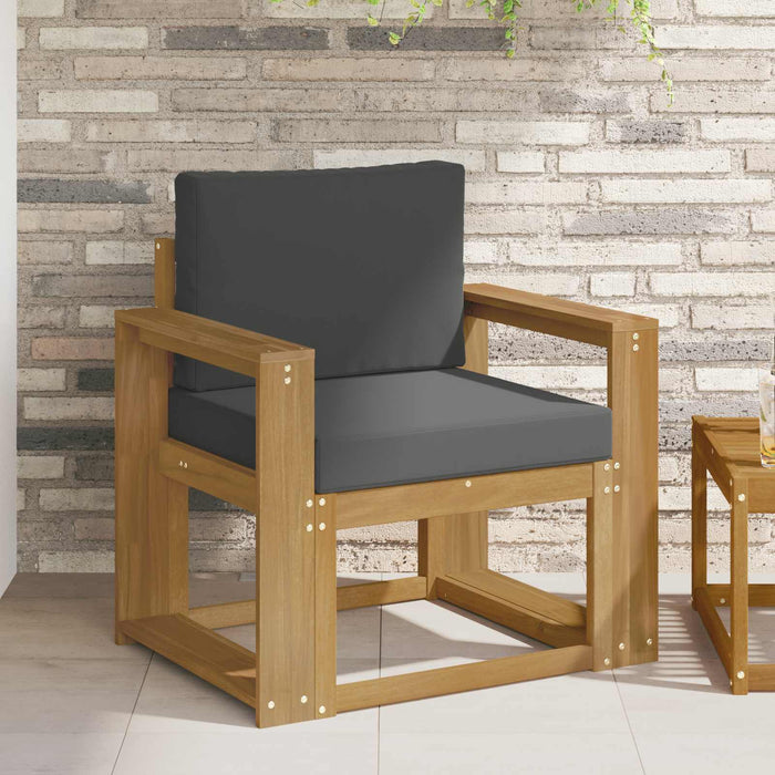 2 Bucată Set de canapele de exterior Poliester Alb și Antracit - WALTI WALTI