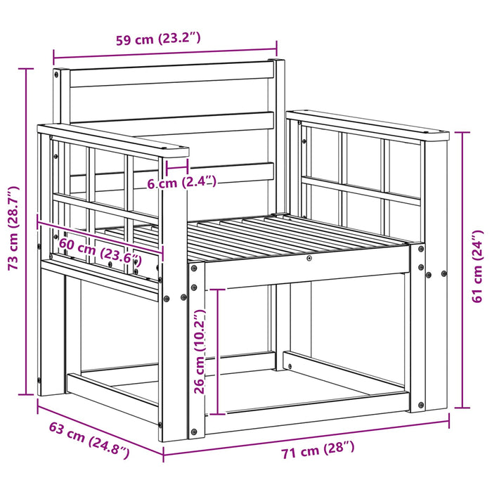 Set de canapele de exterior Lemn Solid de Acacia Alb - WALTI WALTI