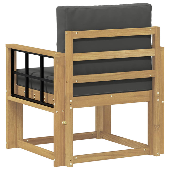 2 Bucată Set de canapele de exterior Poliester Alb și Antracit - WALTI WALTI