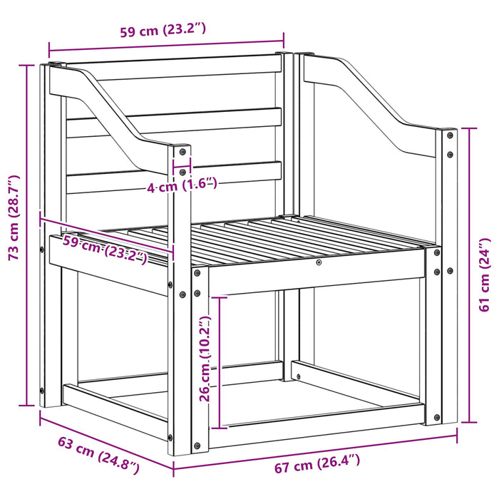 Set de canapele de exterior Lemn Solid de Acacia Alb - WALTI WALTI