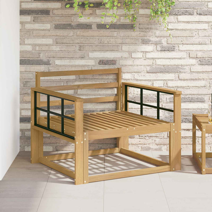 Canapea Medie pentru Exterior Lemn Solid de Acacia Alb - WALTI WALTI