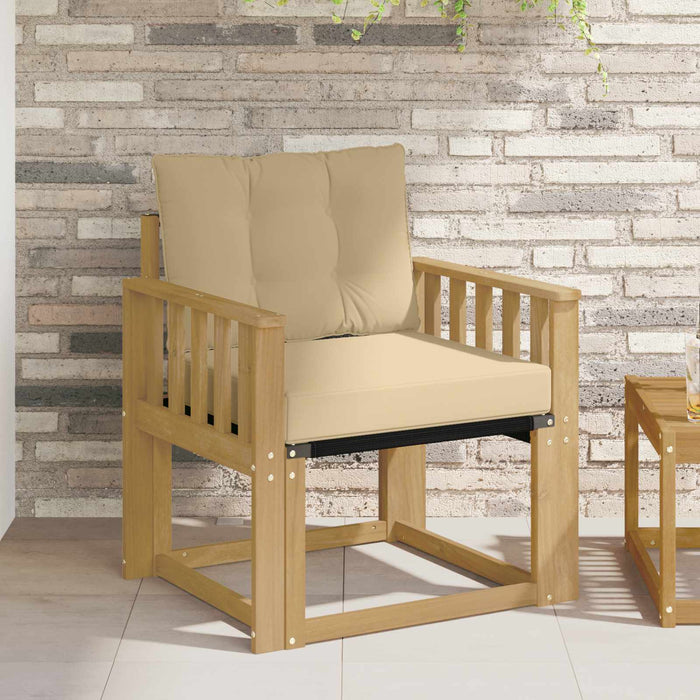 Canapea de exterior Lemn solid de Acacia și Textilene Alb - WALTI WALTI