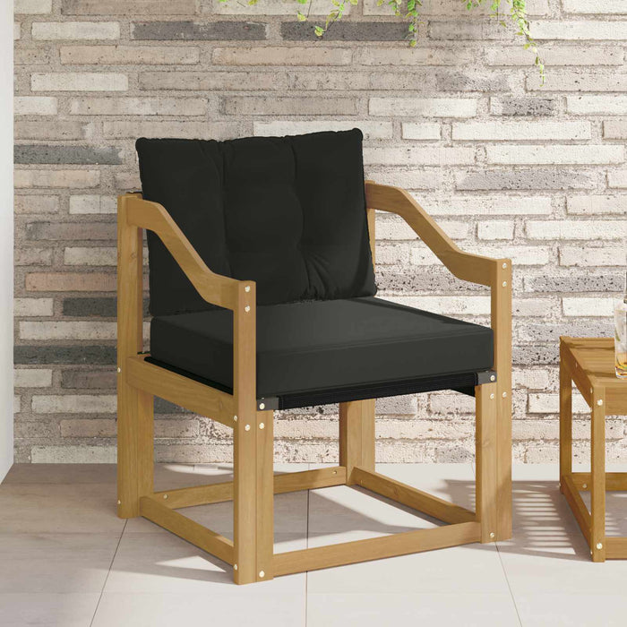 Canapea de exterior Lemn solid de Acacia și Textilene Alb - WALTI WALTI