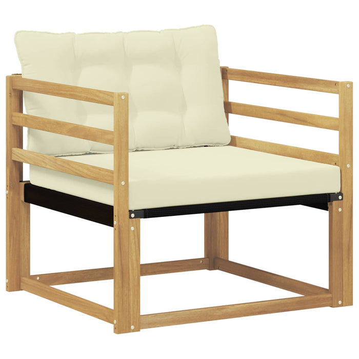 Set de canapele de exterior Lemn solid de Acacia și Textilene - WALTI WALTI