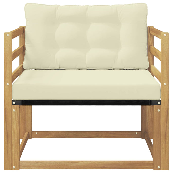 Set de canapele de exterior Lemn solid de Acacia și Textilene - WALTI WALTI