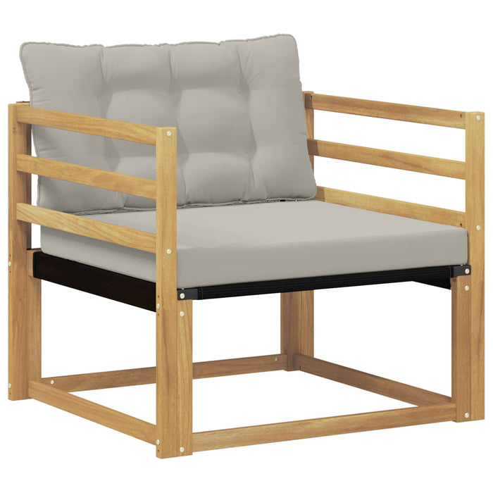 Set de canapele de exterior Lemn solid de Acacia și Textilene - WALTI WALTI