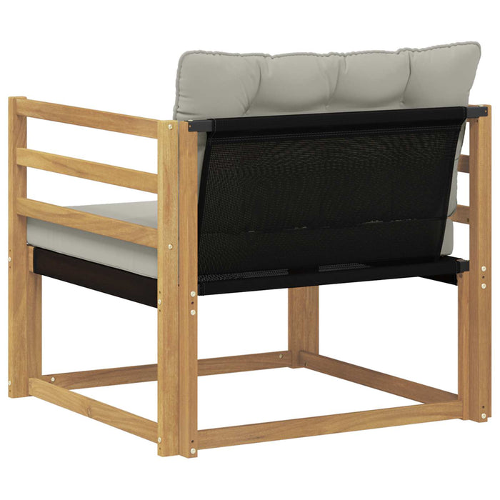 Set de canapele de exterior Lemn solid de Acacia și Textilene - WALTI WALTI