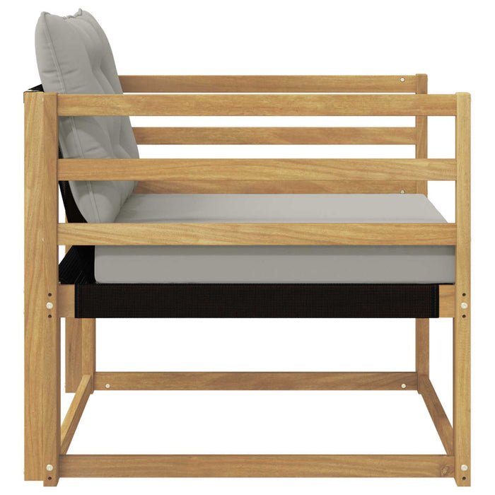 Set de canapele de exterior Lemn solid de Acacia și Textilene - WALTI WALTI