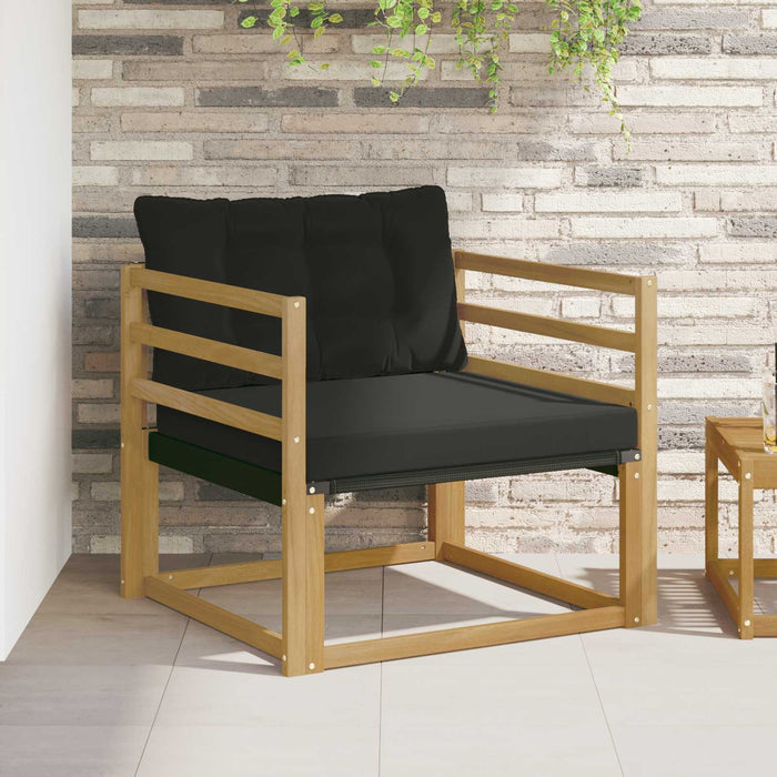 Set de canapele de exterior Lemn solid de Acacia și Textilene WALTI