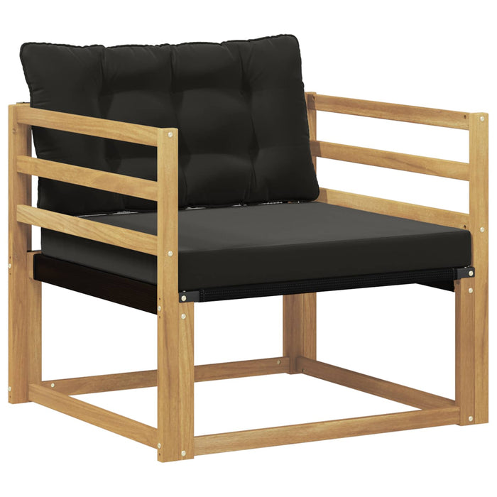 Set de canapele de exterior Lemn solid de Acacia și Textilene WALTI