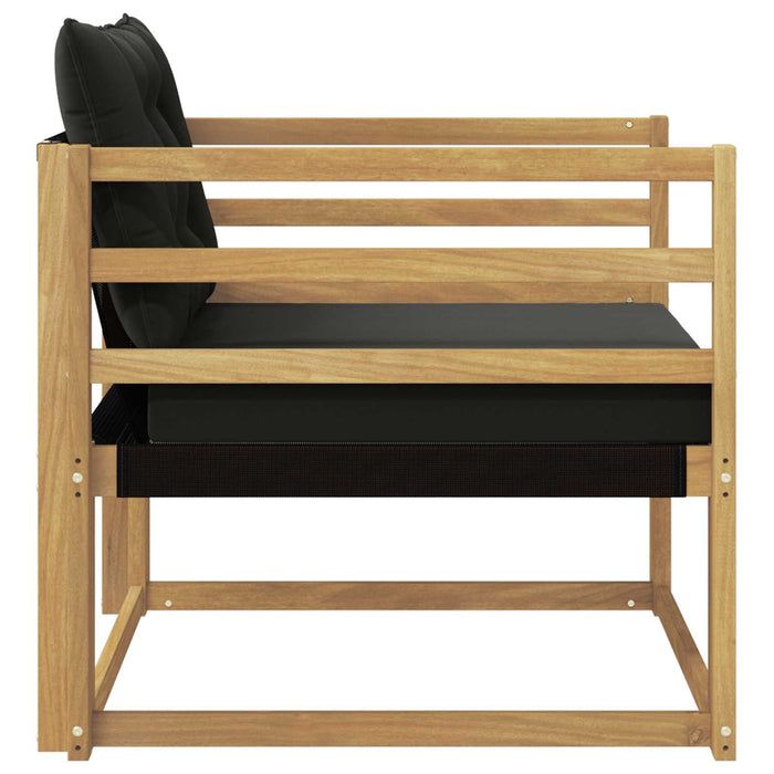 Set de canapele de exterior Lemn solid de Acacia și Textilene WALTI