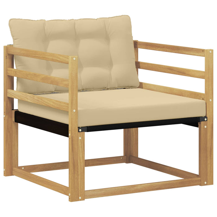 Set de canapele de exterior Lemn solid de Acacia și Textilene WALTI