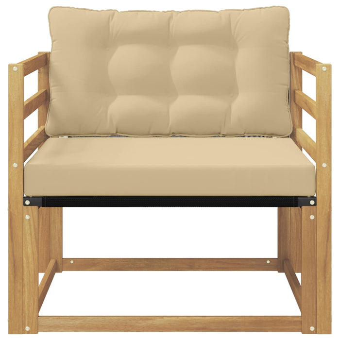 Set de canapele de exterior Lemn solid de Acacia și Textilene WALTI