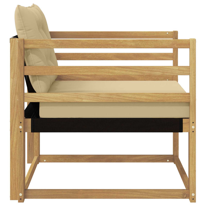 Set de canapele de exterior Lemn solid de Acacia și Textilene WALTI