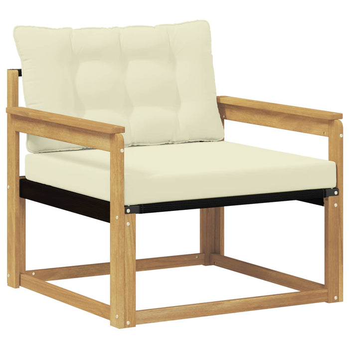 Set de canapele de exterior Lemn solid de Acacia și Textilene - WALTI WALTI