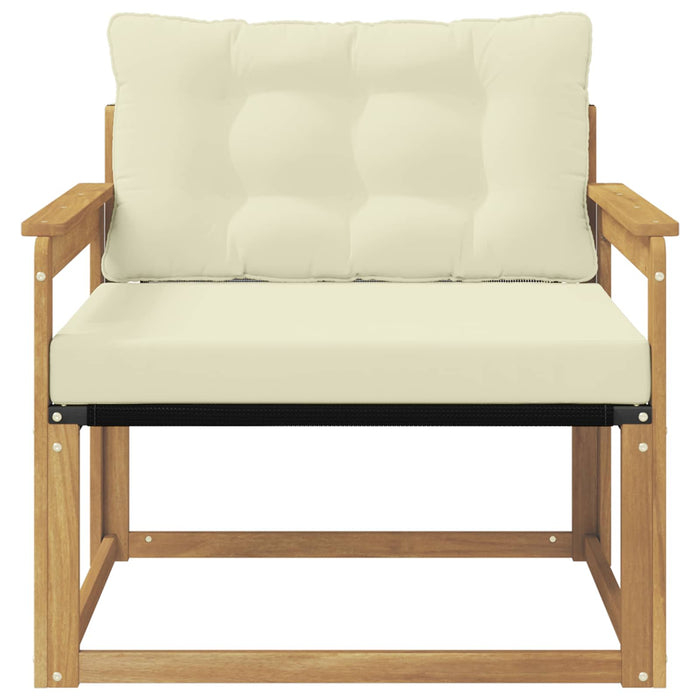 Set de canapele de exterior Lemn solid de Acacia și Textilene - WALTI WALTI