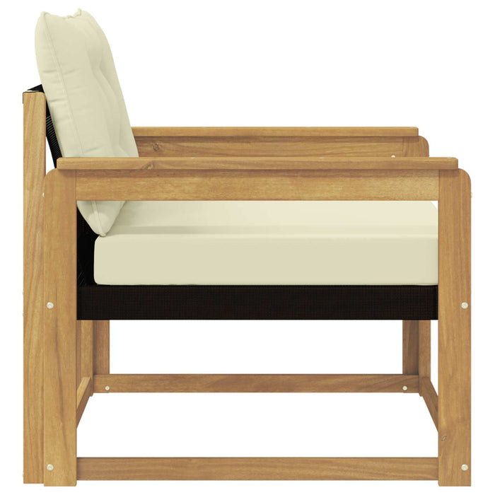 Set de canapele de exterior Lemn solid de Acacia și Textilene - WALTI WALTI