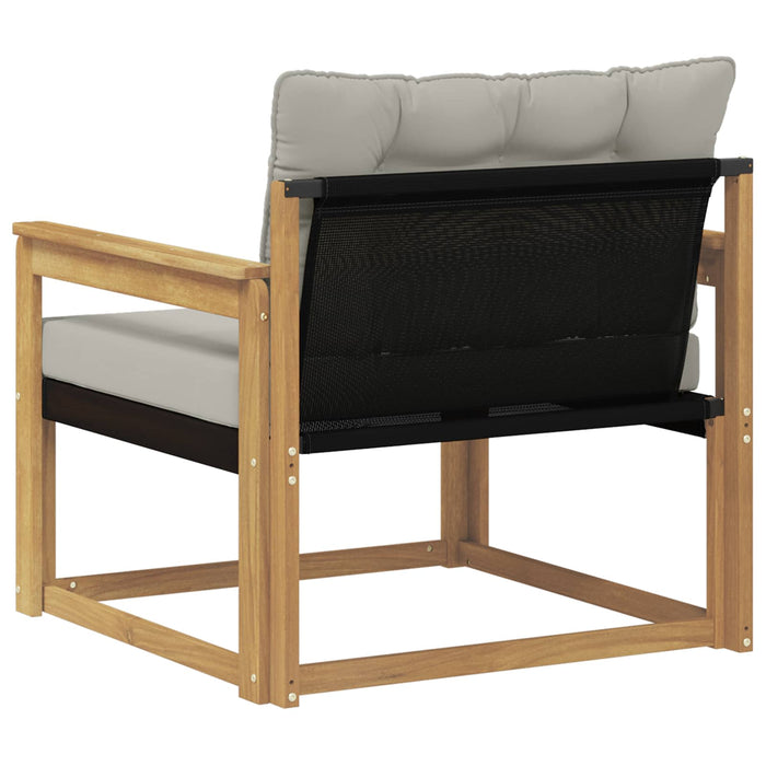 Set de canapele de exterior Lemn solid de Acacia și Textilene - WALTI WALTI