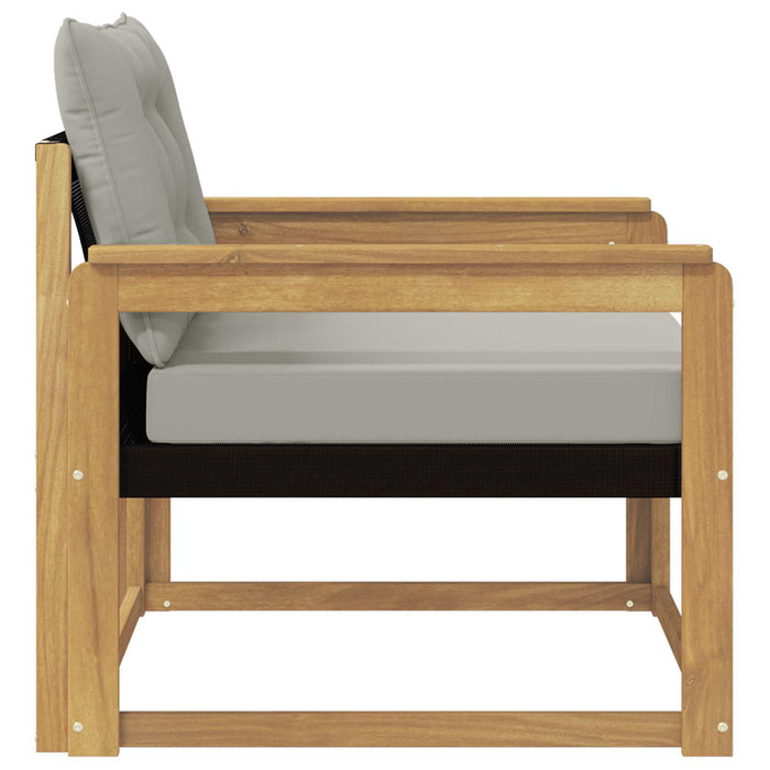 Set de canapele de exterior Lemn solid de Acacia și Textilene - WALTI WALTI