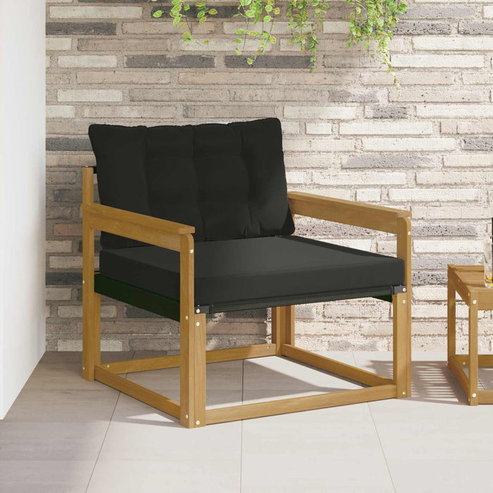 Set de canapele de exterior Lemn solid de Acacia și Textilene WALTI