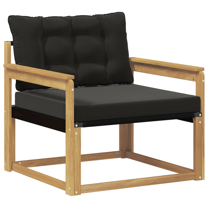 Set de canapele de exterior Lemn solid de Acacia și Textilene WALTI