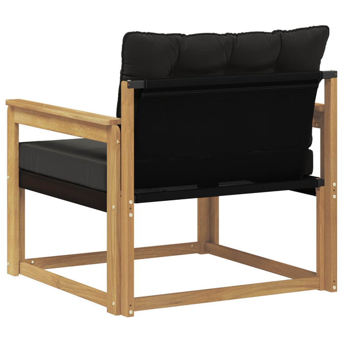 Set de canapele de exterior Lemn solid de Acacia și Textilene WALTI