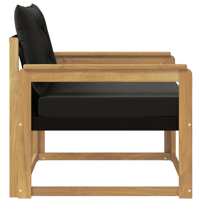 Set de canapele de exterior Lemn solid de Acacia și Textilene WALTI