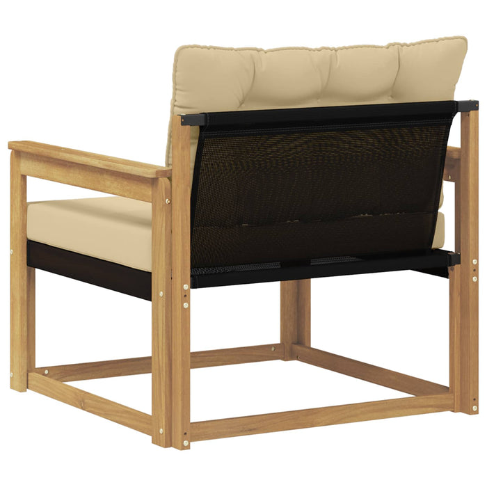 Set de canapele de exterior Lemn solid de Acacia și Textilene WALTI