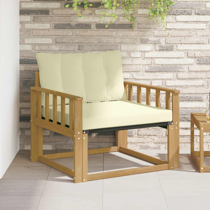 Set de canapele de exterior Lemn solid de Acacia și Textilene - WALTI WALTI