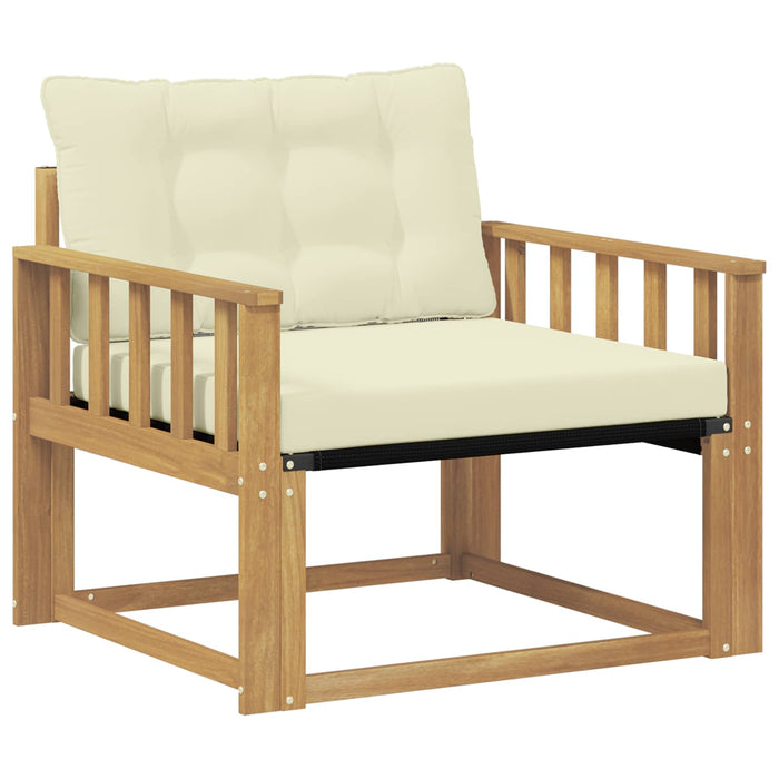 Set de canapele de exterior Lemn solid de Acacia și Textilene - WALTI WALTI