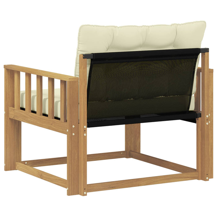 Set de canapele de exterior Lemn solid de Acacia și Textilene - WALTI WALTI