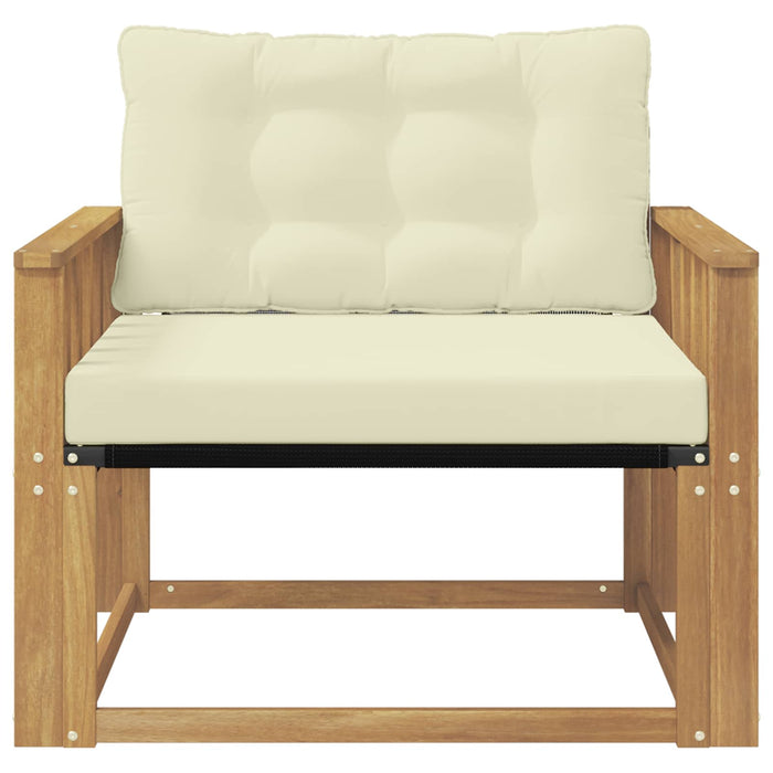 Set de canapele de exterior Lemn solid de Acacia și Textilene - WALTI WALTI