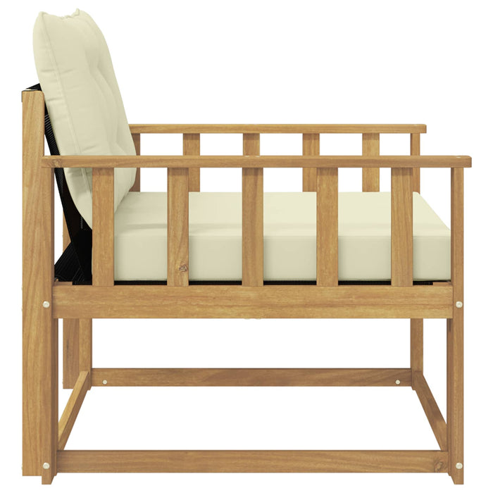 Set de canapele de exterior Lemn solid de Acacia și Textilene - WALTI WALTI