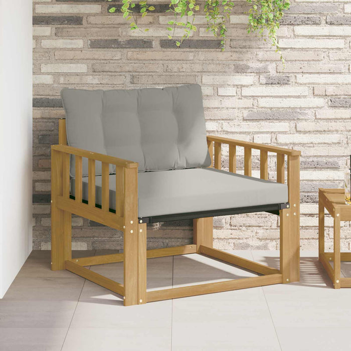 Set de canapele de exterior Lemn solid de Acacia și Textilene - WALTI WALTI